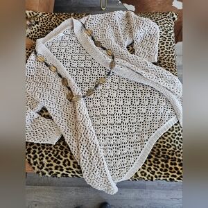 Open Crochet Cardigan Sz. Medium